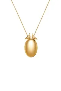 Custom Necklaces Magic Egg Locket Pendant, yellow gold for a luxurious style