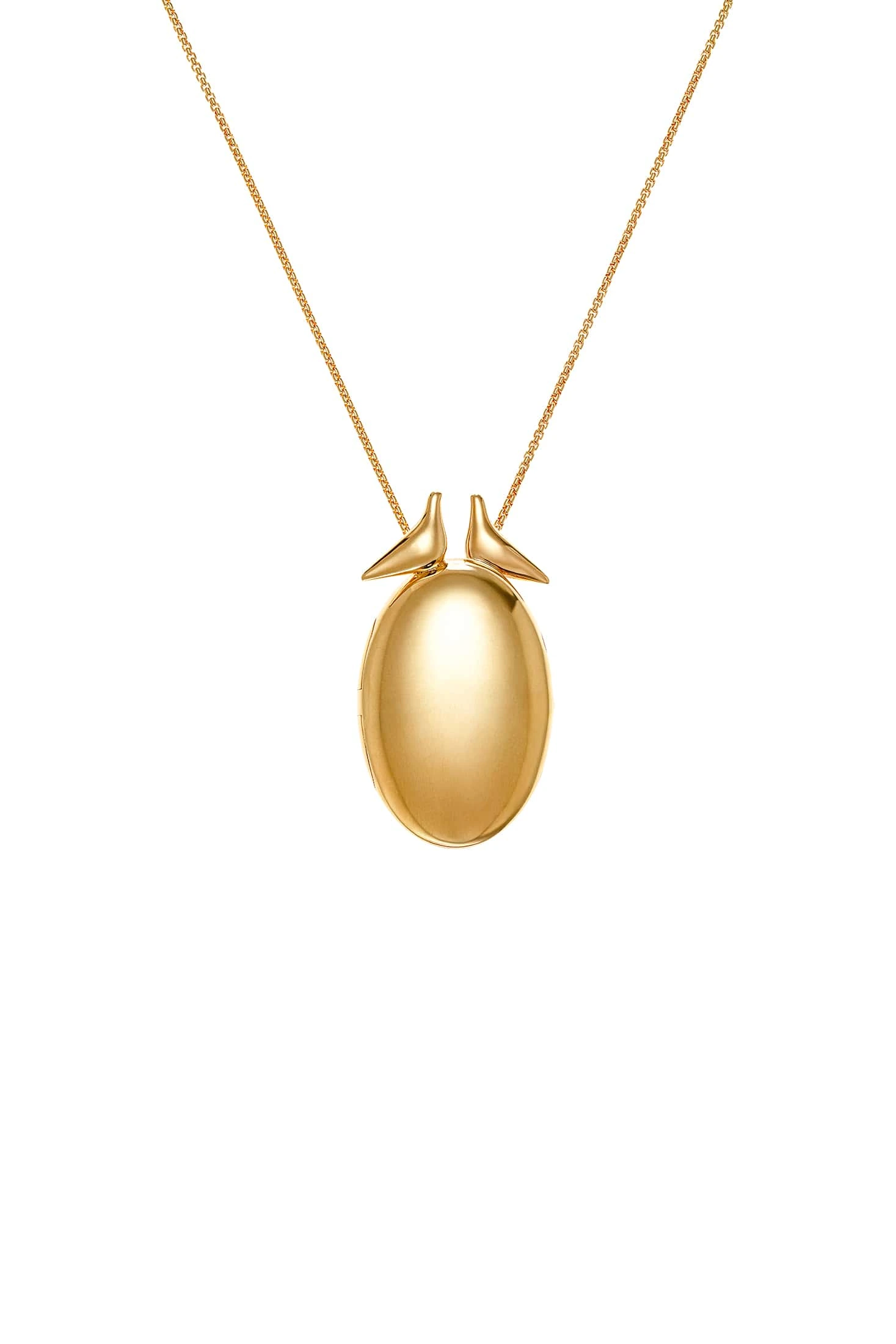 Custom Necklaces Magic Egg Locket Pendant, yellow gold for a luxurious style