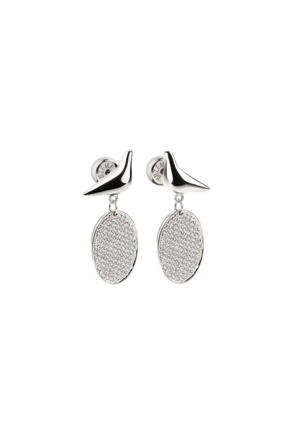 Earrings Enchanted Mirror Drop Earrings, diamonds, white gold for a unique and sophisticated look