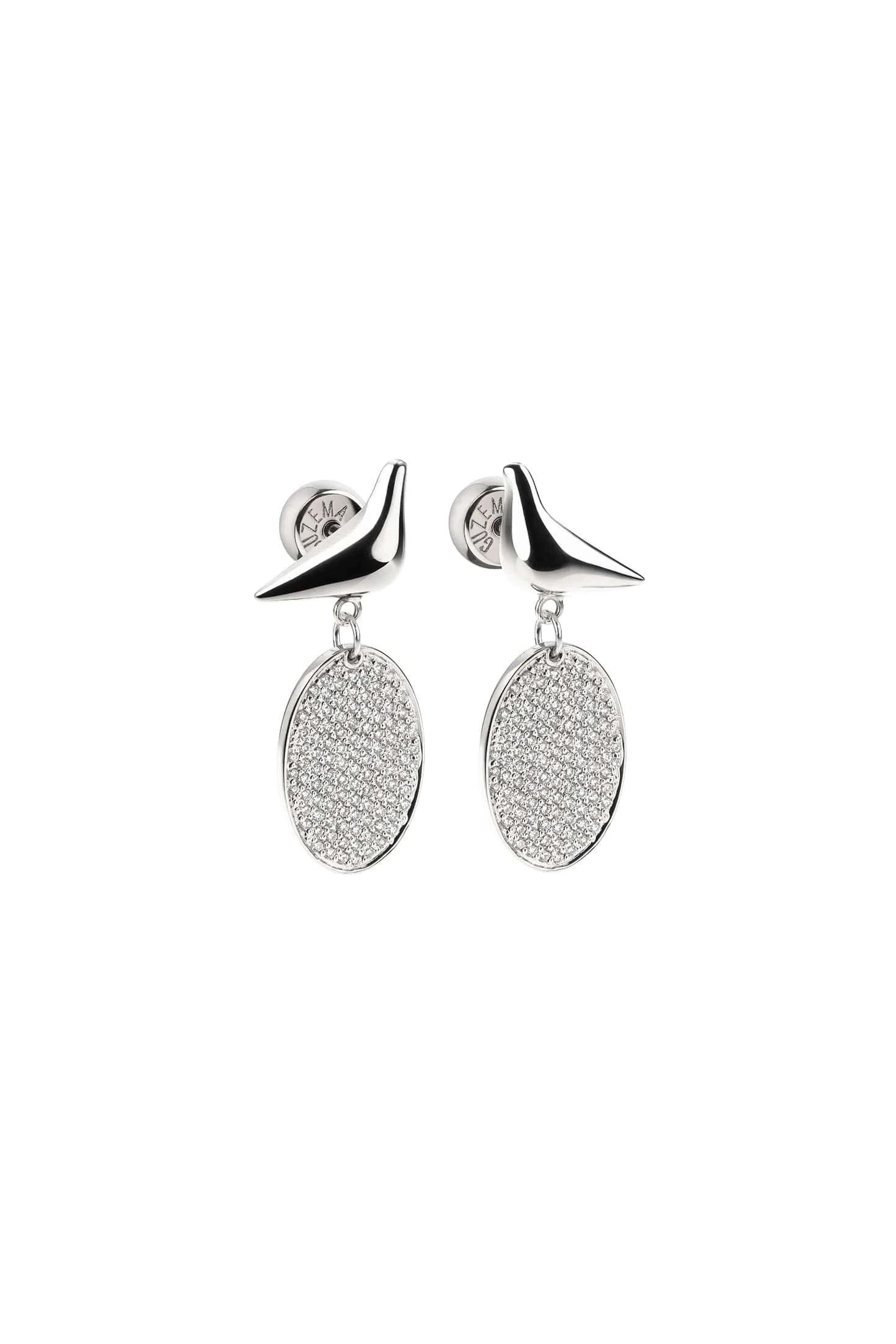 Earrings Enchanted Mirror Drop Earrings, diamonds, white gold for a unique and sophisticated look