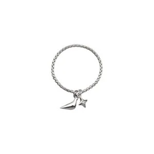 Bird Girl Charm Ring, white gold