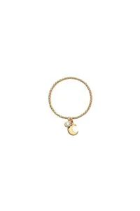 Rings Moon Charm Ring, diamonds, yellow gold with luxury craftsmanship from Guzema