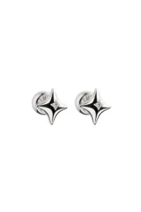 Earrings Halo Star Stud Earrings, diamonds, white gold for a unique and sophisticated look