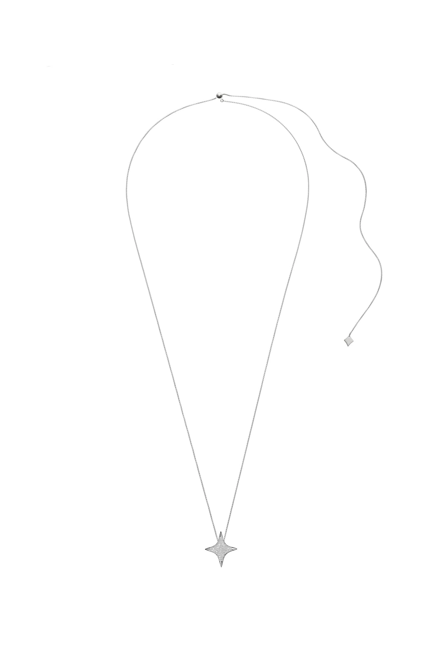 Custom Necklaces Star Pendant, white gold for a luxurious style