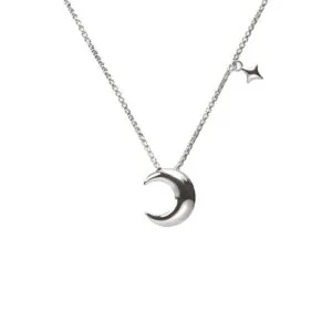 Moon Pendant, white gold
