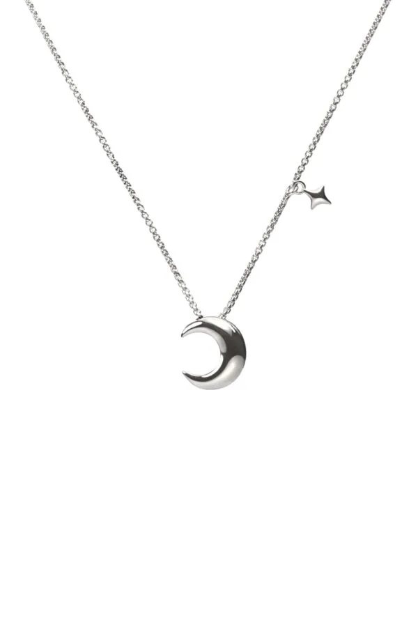 Necklaces Moon Pendant, white gold with fast delivery from Guzema