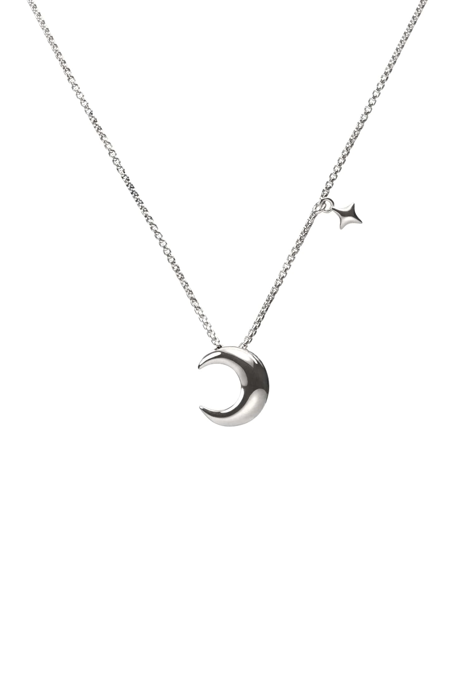 Necklaces Moon Pendant, white gold with fast delivery from Guzema