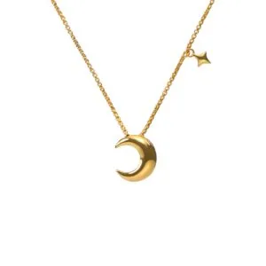 Moon Pendant, yellow gold