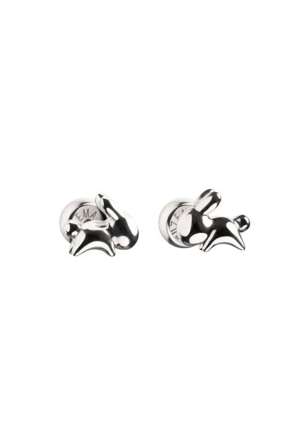 Earrings Rabbit Stud Earrings, white gold with timeless design by Guzema