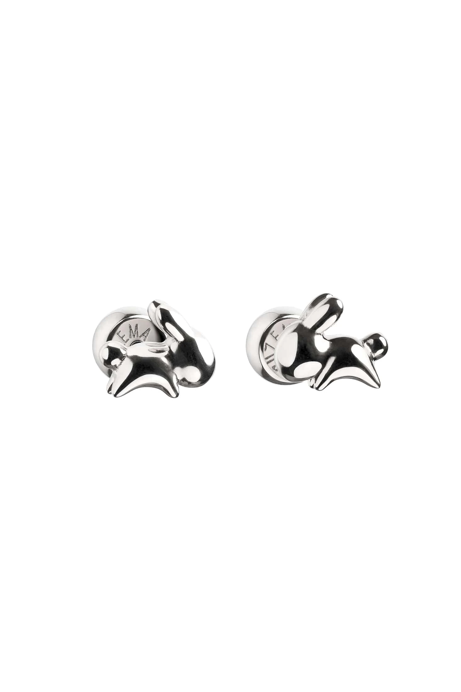 Earrings Rabbit Stud Earrings, white gold with timeless design by Guzema
