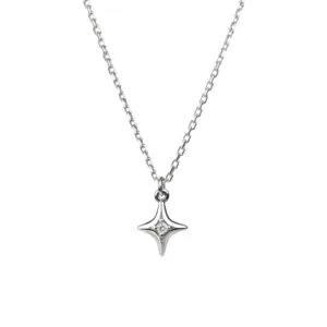 Mini Star Pendant, diamonds, white gold