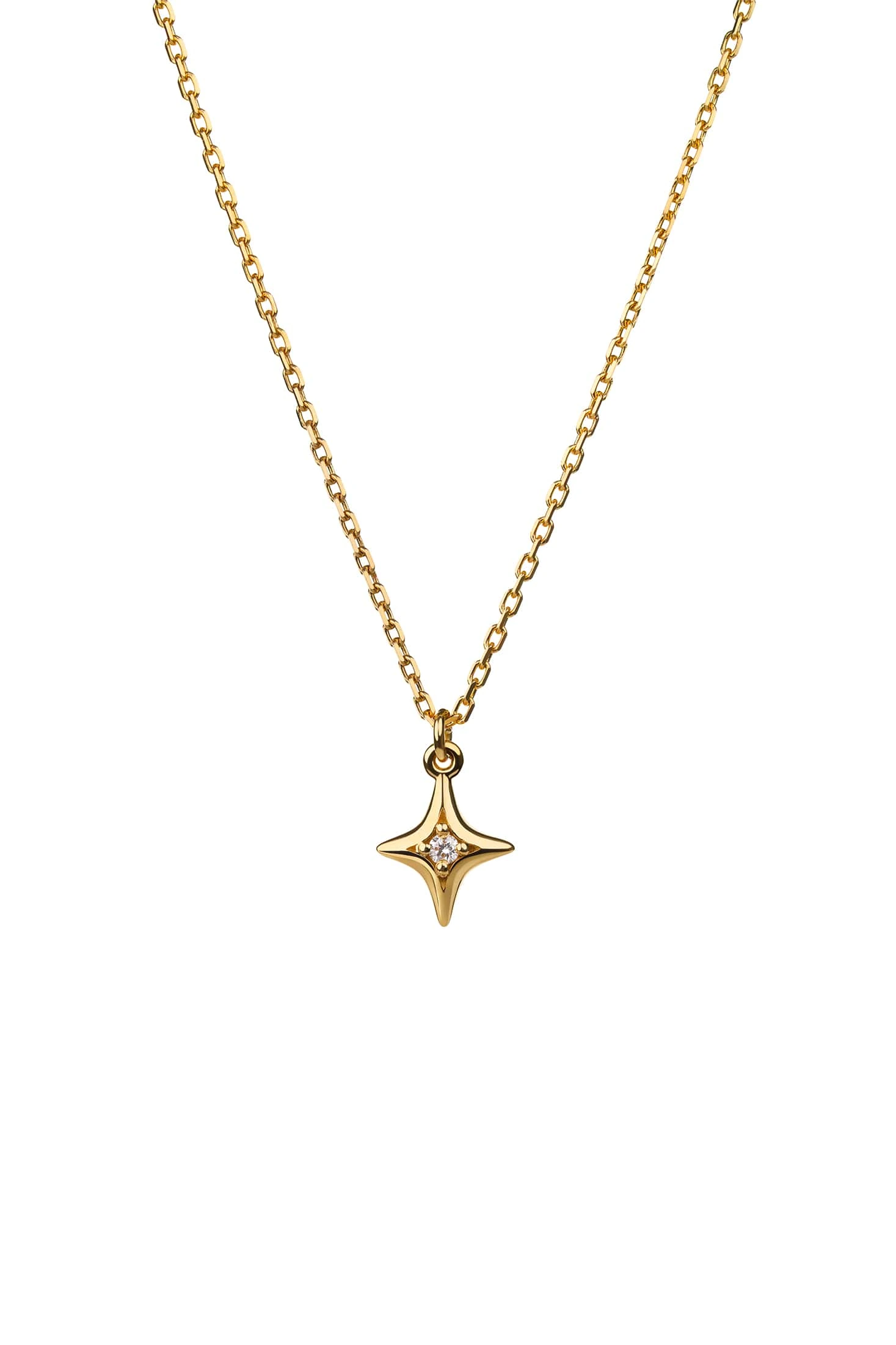 Necklaces Mini Star Pendant, diamonds, yellow gold with fast delivery from Guzema