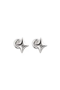 Earrings Mini Star Stud Earrings, white gold for stylish and elegant looks