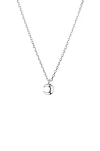 Custom Necklaces Mini Moon Pendant, white gold for a luxurious style