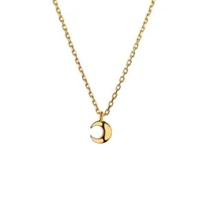 Mini Moon Pendant, yellow gold