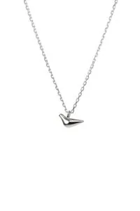 Custom Necklaces Mini Bird Girl Pendant, white gold for a luxurious style