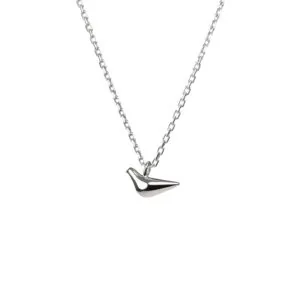 Mini Bird Girl Pendant, white gold