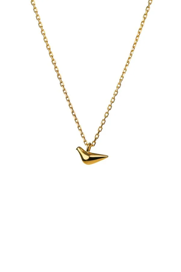 Exclusive Necklaces Mini Bird Girl Pendant, yellow gold from Guzema