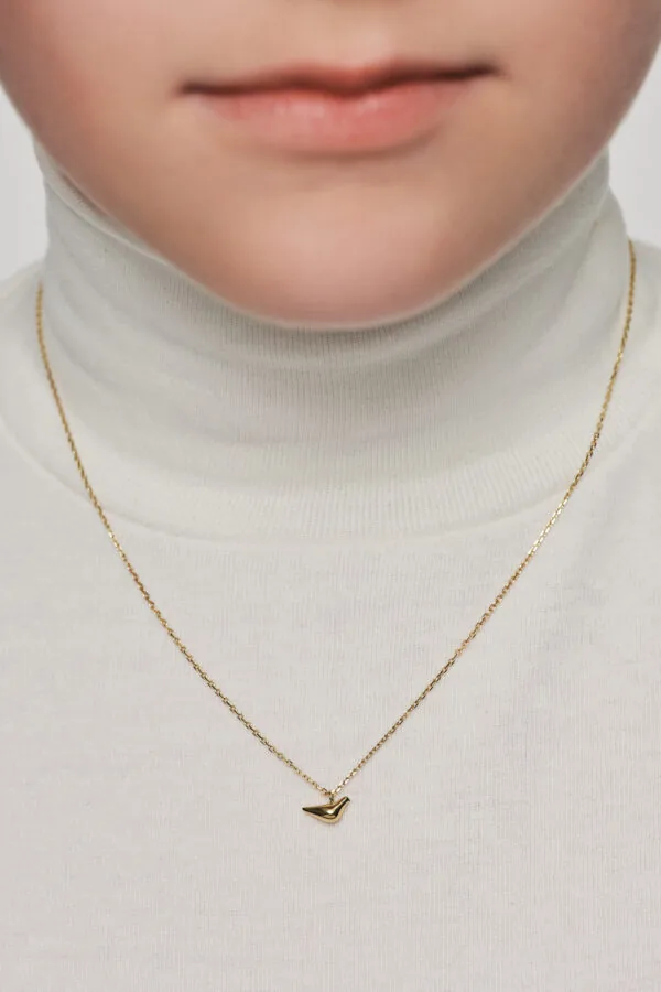 Exclusive Necklaces Mini Bird Girl Pendant, yellow gold from Guzema