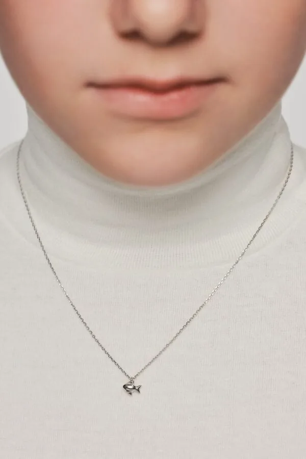 Exclusive Necklaces Fish Pendant, white gold from Guzema