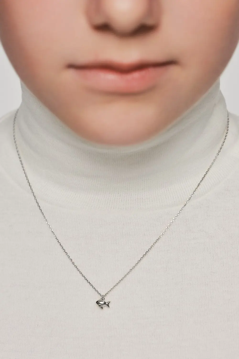 Exclusive Necklaces Fish Pendant, white gold from Guzema