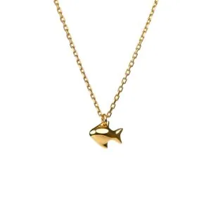 Fish Pendant, yellow gold