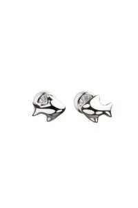 Earrings Fish Stud Earrings, white gold for a unique and sophisticated look
